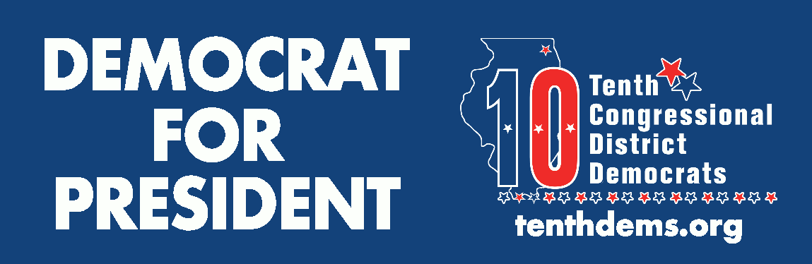 Democrat for President bumper sticker