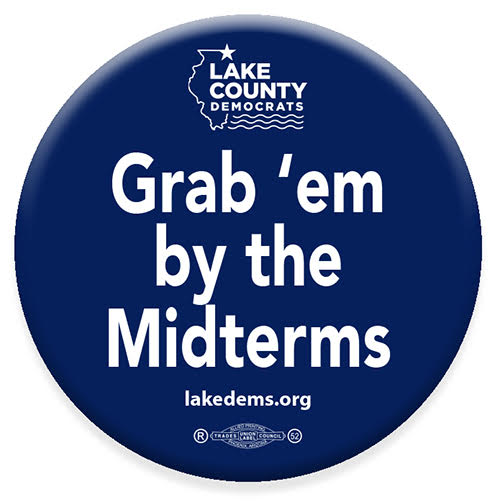 Grab 'em by the Midterms pinback button